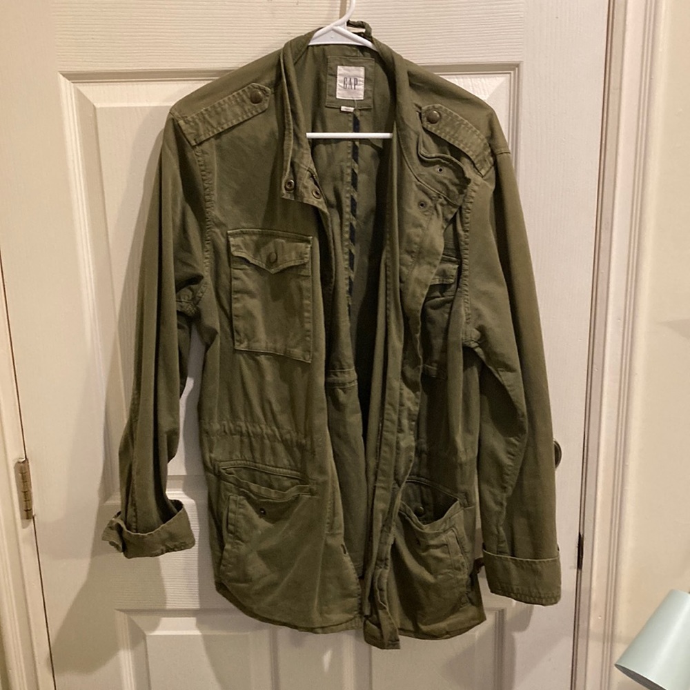 GAP utility military jacket olive green